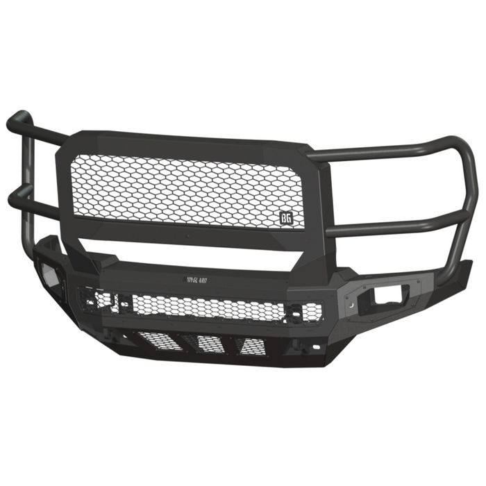 Bodyguard Freedom Front Extreme Non-Winch Sensor Cutouts W/ Mesh Grille No Camera Harness Bare Metal Model NEF23BYBMN