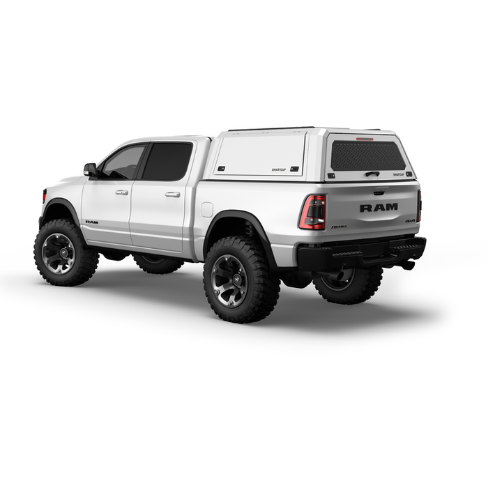 SmartCap OEM White Truck Bed Cap EVOc Commercial Series w/ Horizontal Locks Model EC1005-WH