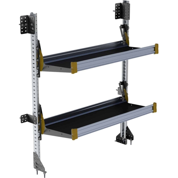 Ranger Design Fold-Away Cargo Van Foldable Shelving System - 2 Levels 65"H x 48"W Model F5-RA48-2