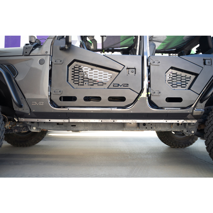 DV8 Offroad 2018-2026 Jeep Wrangler JLU 4-Door Rock Skins Model SRJL-09