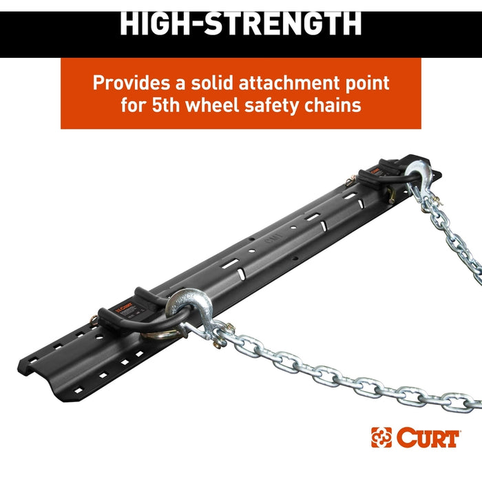 CURT CrossWing 5th Wheel Safety Chain Assembly with Rail Anchors Model 16612