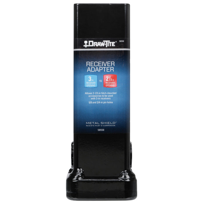 Draw-Tite Trailer Hitch Adapter, from 3 in. to 2-1/2 in. Square Receiver, 10 in. Length Model 58550