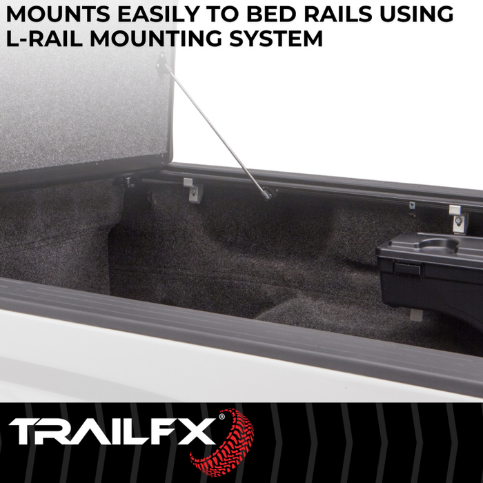 TrailFX Hard Bi-Fold Tonneau Cover Black Aluminum Model TFX5711