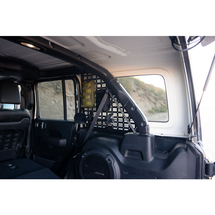 DV8 Offroad 2018-2025 Jeep Wrangler Rear Window Molle Panels Model MPJL-01