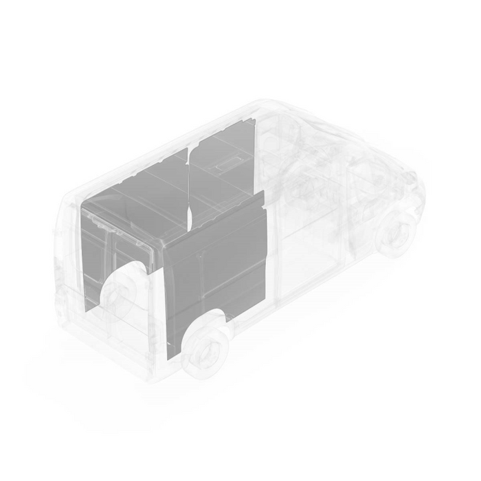 LEGEND EconoLite Wall Liner ONLY - RAM ProMaster 136" Wheelbase Cargo Van Low Roof - Textured Grey - Single Side Door Model 05R03-20-L