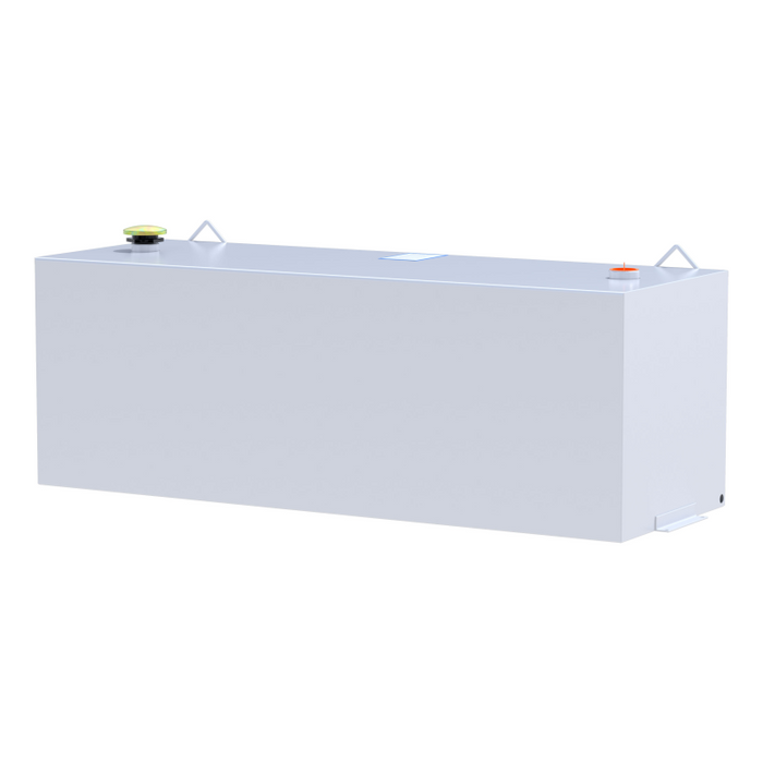 UWS White 100-Gallon Rectangle Steel Transfer Tank Model ST-100-RT-W