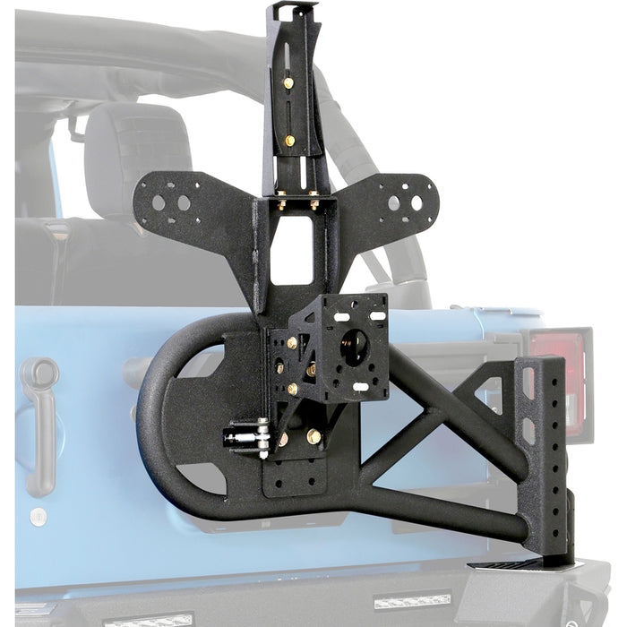 Smittybilt XRC Gen 2 Bolt-On Tire Carrier - Textured Black (07-18 JK/JKU) Model 76857