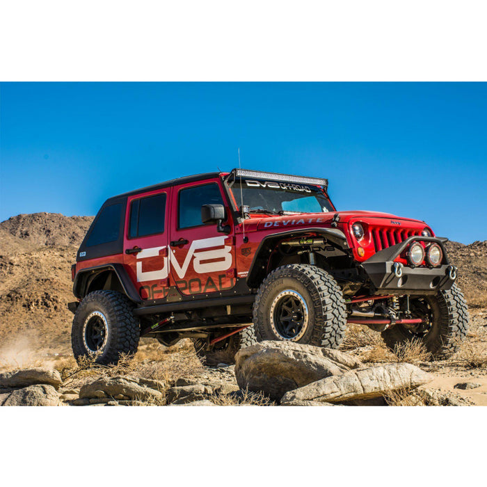 DV8 Offroad 2007-2018 Jeep Wrangler JK JKU Wide Fender Flares Front and Rear Model FENDB-02