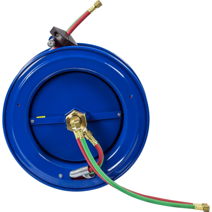 Coxreels SW Series Right Side Mount Spring Driven Welding Hose Reel 1/4 in. x 50 ft. - Hose Included 200 PSI T-Grade Right Mount Model SR17WT-150