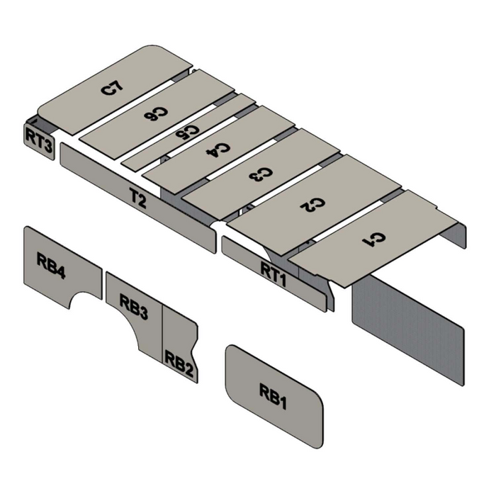 AutoPly Interior Insulation Kit for Ram Promaster High Roof 159" Extended Wheelbase w/ Windows - R4 (1") Model 4000WX-1