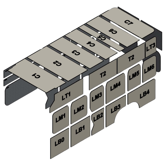 AutoPly Interior Insulation Kit for Ram ProMaster Super High Roof 159" Wheelbase - R4 (1") Model 4000XSH-1