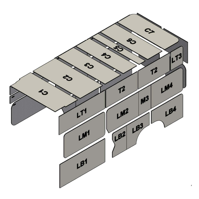 AutoPly Interior Insulation Kit for Ram ProMaster Super High Roof 159" Wheelbase - R4 (1") Model 4000XSH-1