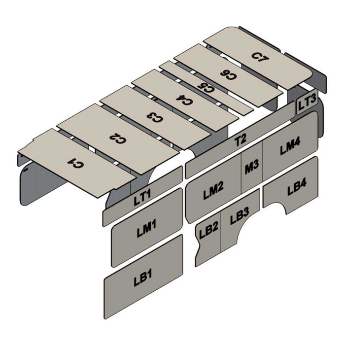 AutoPly Interior Insulation Kit for Ram ProMaster High Roof 159" Extended Wheelbase - R4 (1") Model 4000X-1