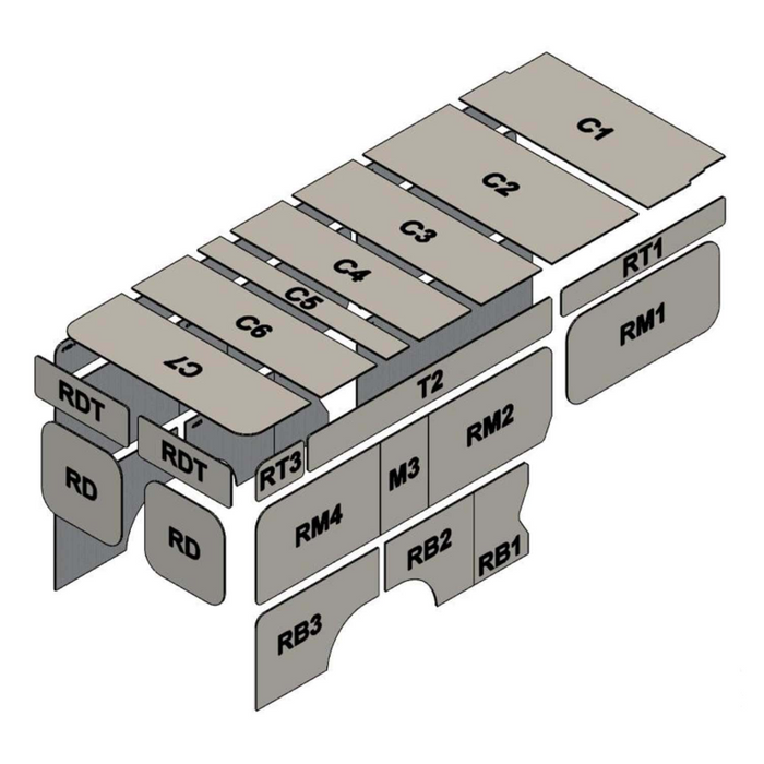 AutoPly Interior Insulation Kit for Ram ProMaster High Roof 159" Extended Wheelbase - R2 (.5") Model 4000X