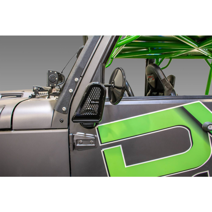 DV8 Offroad 2007-2018 Jeep Wrangler Tubular Mirrors Model D-JP-190050-B