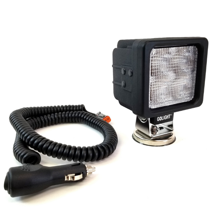 Golight GXL Work Light Square Flood Light LED Portable Magnetic Mount (no shoe) Black Model 40215