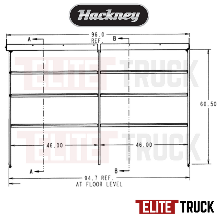 Hackney Van Shelving with Pipe Shelf for Driver Side Ford Transit 130"WB/148"WB MR/HR