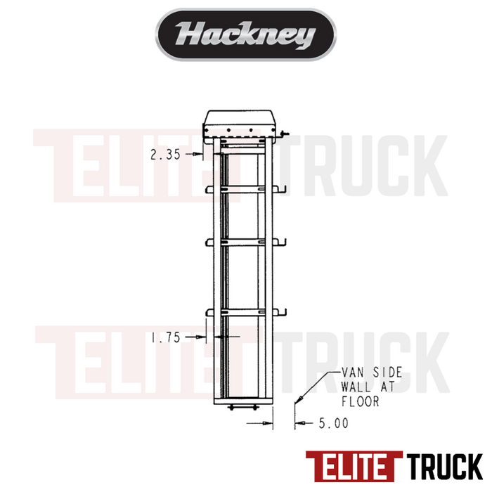 Hackney Van Shelving with Pipe Shelf for Driver Side Ford Transit  46"-46"-(28" Open) DS 148"WB EXT Van HR