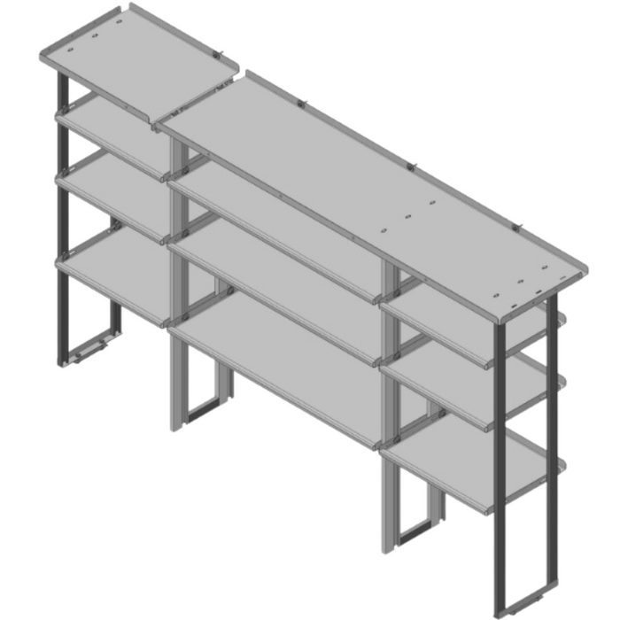 Hackney Van Shelving with Ladder Shelf for Curb Side Ford Transit 24"-46"-24" CS 148"WB EXT HR Van