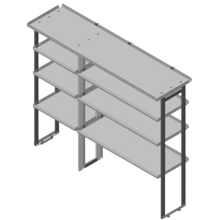 Hackney Van Shelving with Ladder Shelf for Curb Side Ford Transit 46"-24" 148"WB MR/HR Van