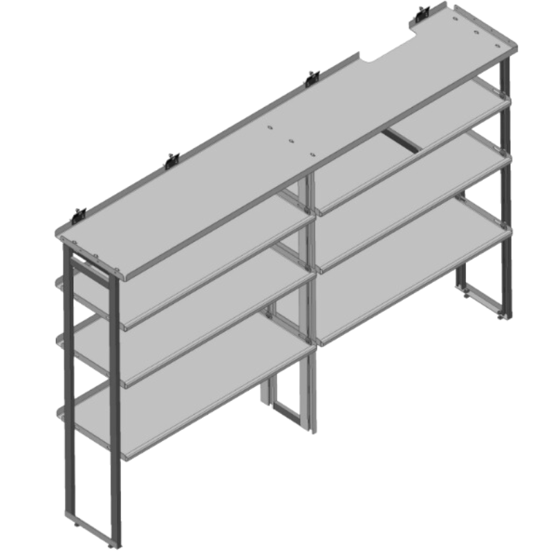 Hackney Van Shelving with Ladder Shelf for Driver Side Ram