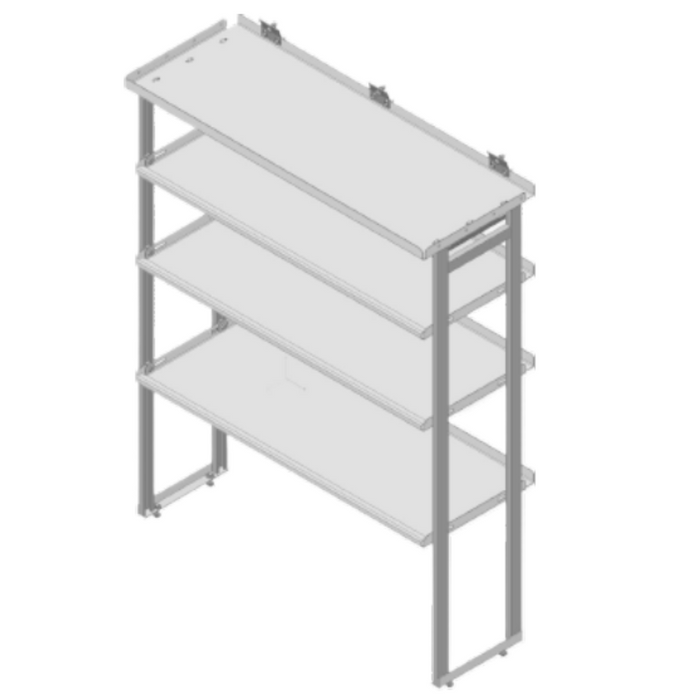 Hackney Van Shelving with Ladder Shelf for Curb Side Ram Promaster 46" 136"WB HR Van