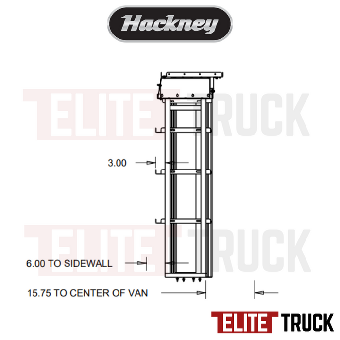 Hackney Van Shelving with Pipe and Ladder Shelf for Driver Side Mercedes Sprinter 23"-46"-46"-(42.5 OPEN)  170"WB EXT HR