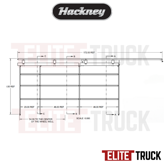 Hackney Van Shelving with Pipe and Ladder Shelf for Driver Side Mercedes Sprinter 23"-46"-46" 170"WB EXT HR