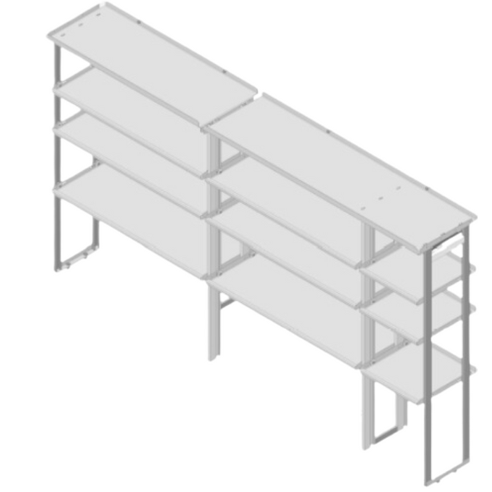 Hackney Van Shelving with Ladder Shelf for Curb Side Mercedes Sprinter 46"-46"-18"  170"WB EXT HR