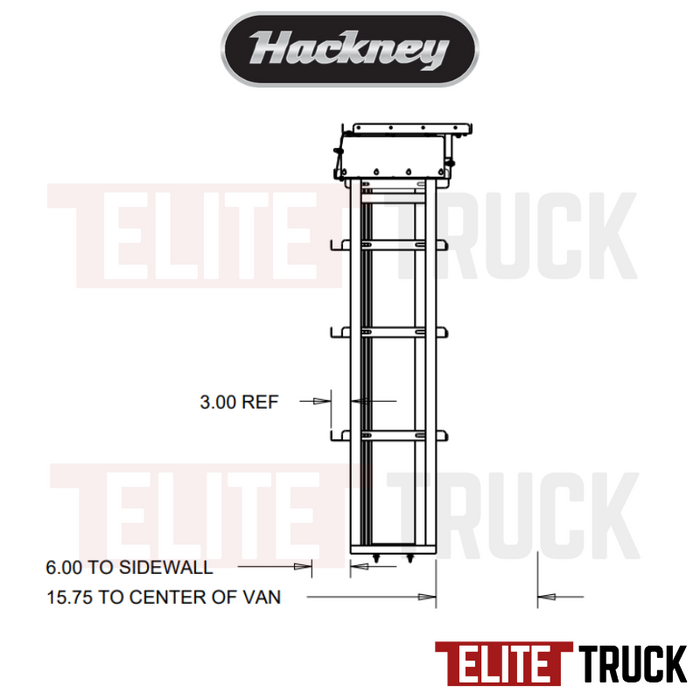 Hackney Van Shelving with Pipe and Ladder Shelf for Driver Side Mercedes Sprinter 46"-46"-23"-(28.5" OPEN)  170"WB HR