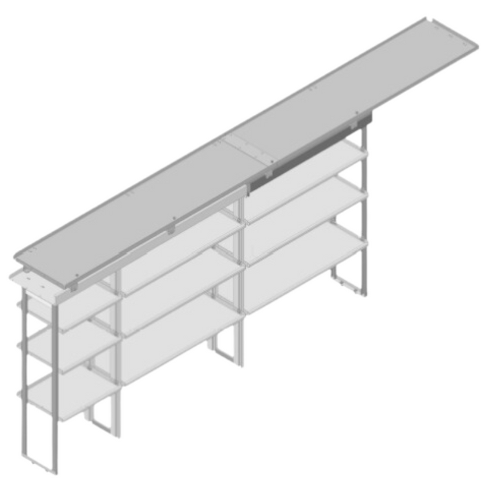 Hackney Van Shelving with Pipe and Ladder Shelf for Driver Side Mercedes Sprinter 46"-46"-23"  170"WB HR