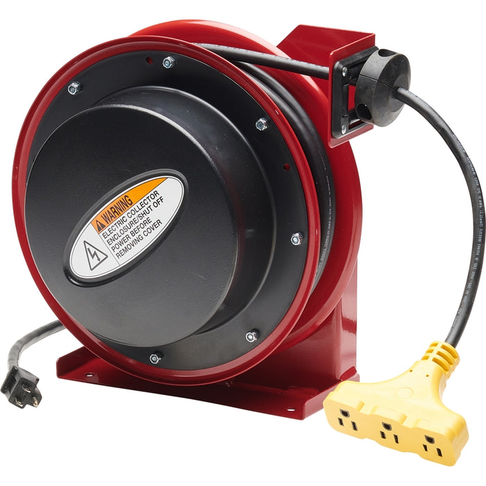 ReelCraft Series L 4000 12/3 45 ft. Premium Duty Triple Outlet Power Cord Reel Model L45451239