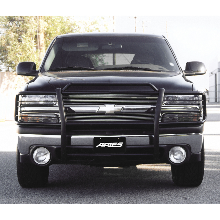 ARIES Black Steel Grille Guard, Select Chevrolet Silverado 1500, Suburban, Tahoe Model 4043
