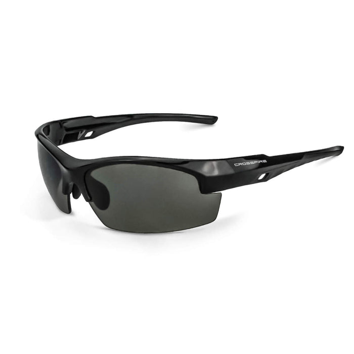 Radians Crossfire Crucible Premium Safety Eyewear, Shiny Black Frame / Smoke Lens RNS4061