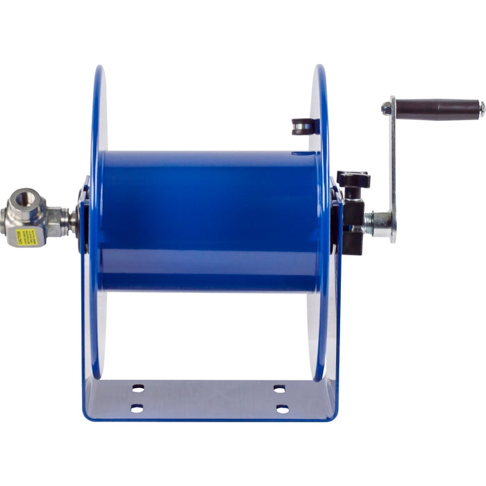 CoxReels 100 Pure Flow Series Compact Hand Crank Breathing Air Hose Reel 3/8 in. x 100 ft. - No Hose Model 112P-3-8