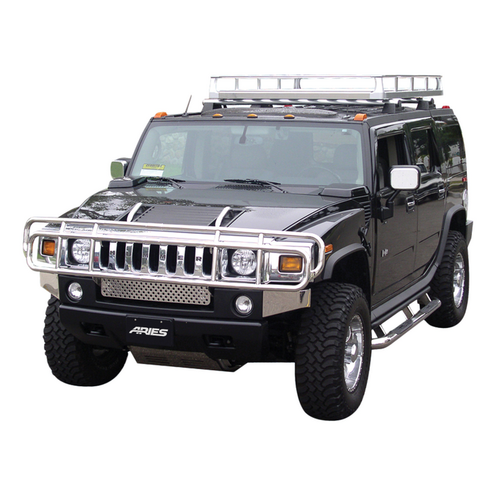 ARIES Polished Stainless Grille Guard, Select Hummer H2 Model 4076-2