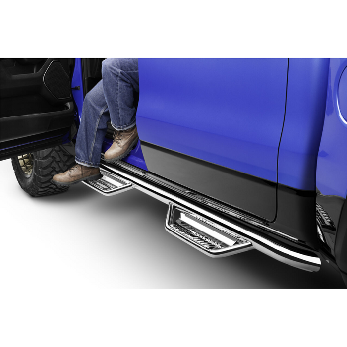 N-Fab Cab Length Podium Side Steps Stainless Steel Model HPD1980CC-SS