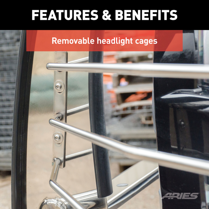 ARIES Polished Stainless Grille Guard, Select Chevrolet Silverado 1500 Model 4091-2