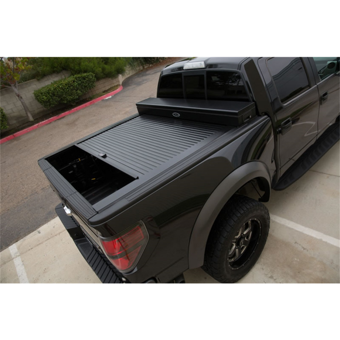 Truck Covers USA American Work Cover JR. Junior Size Toolbox and Hard Retractable Roll-up Combination Model CRJR204-A