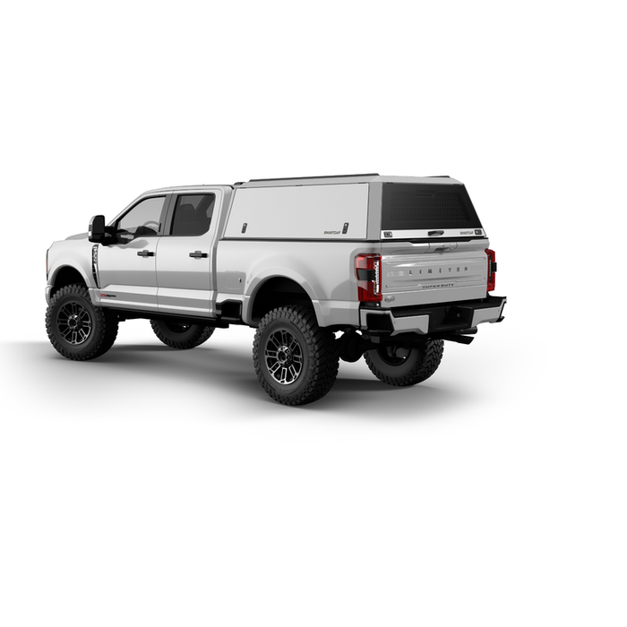 SmartCap OEM White Truck Bed Cap EDGE Commercial Series w/ Vertical Locks Model EC0336-WN
