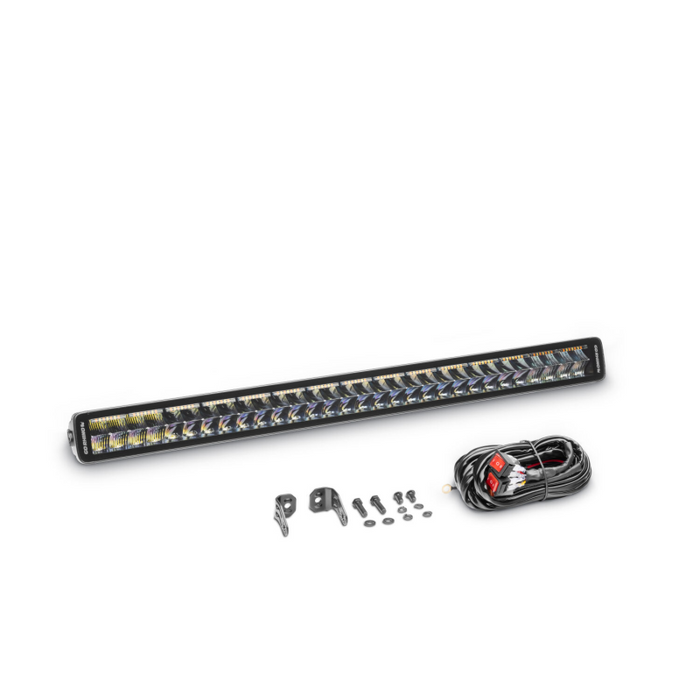 Go Rhino Blackout Series DOUBLELINE 30" Double Row Light Bar w/Amber LEDs Model 753003012CDS