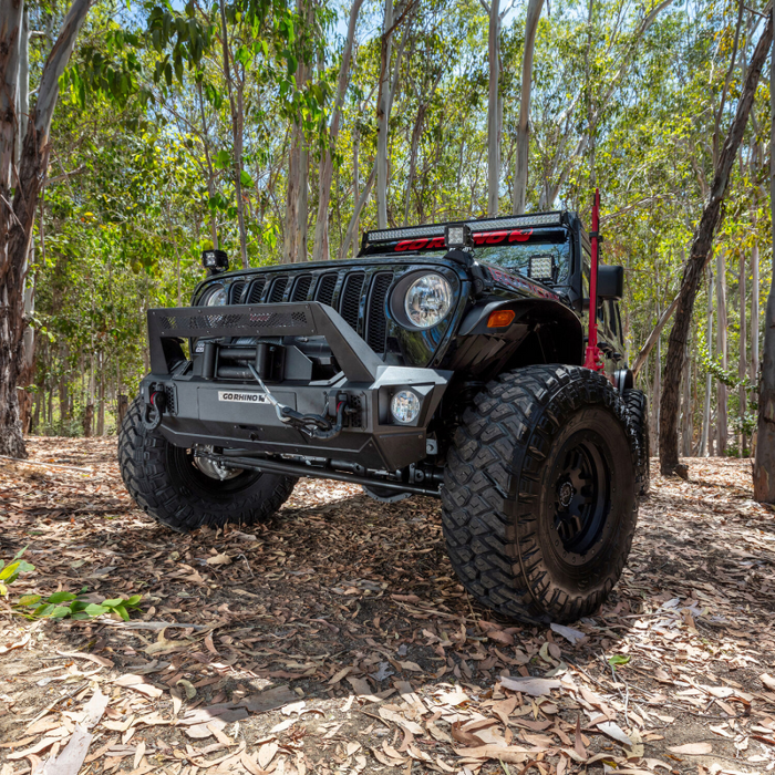 Go Rhino Trailline Winch Ready Front Stubby Bumper For Jeep Model 230111T