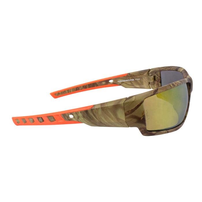 Radians Crossfire Cumulus Premium Safety Eyewear, Camo Frame / Gold Mirror Lens RNS411432