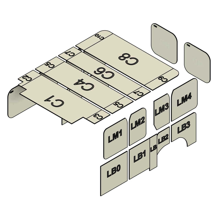 AutoPly Interior Insulation Kit for Ram ProMaster Low Roof 118" Wheelbase -  R2 (.5") Model 4118L