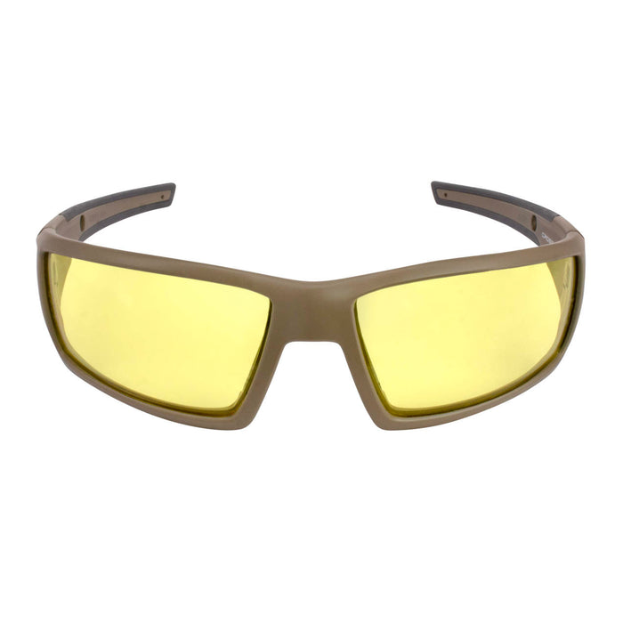 Radians Crossfire Cumulus Premium Safety Eyewear, Tan SDE Frame / HD Yellow Lens RNS41285