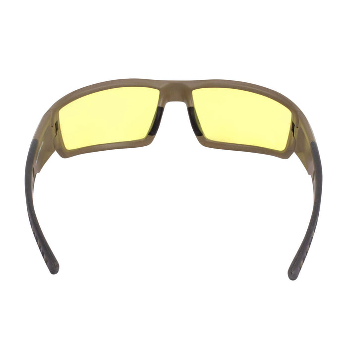 Radians Crossfire Cumulus Premium Safety Eyewear, Tan SDE Frame / HD Yellow Lens RNS41285