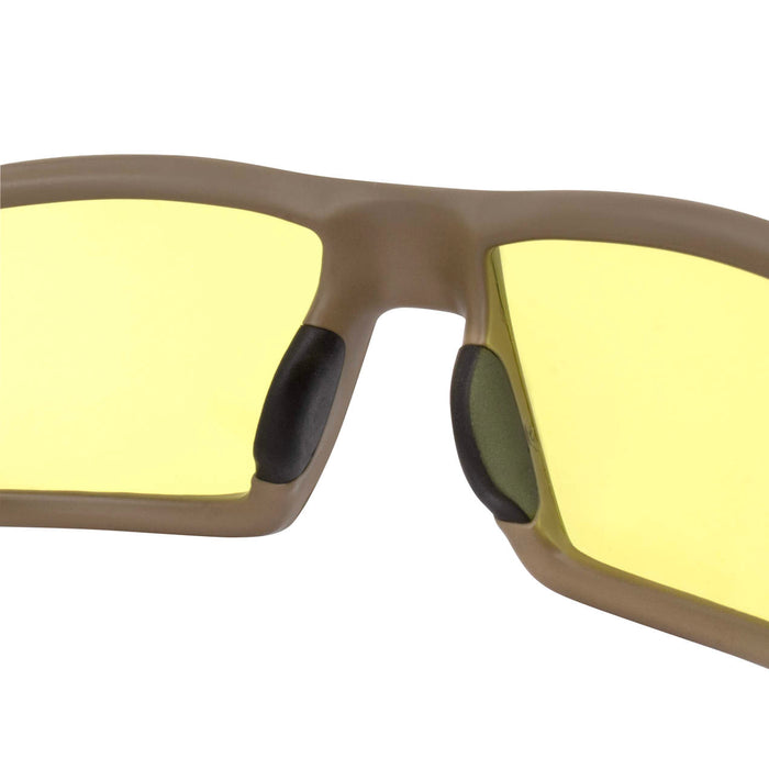 Radians Crossfire Cumulus Premium Safety Eyewear, Tan SDE Frame / HD Yellow Lens RNS41285