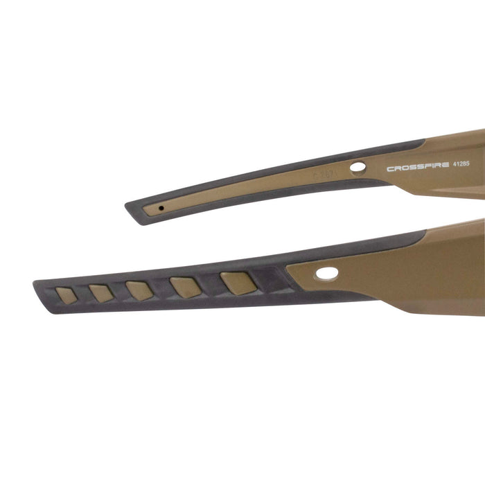 Radians Crossfire Cumulus Premium Safety Eyewear, Tan SDE Frame / HD Yellow Lens RNS41285