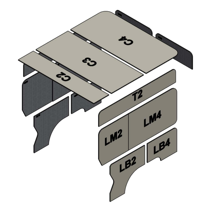 AutoPly Interior Insulation Kit for Ram ProMaster Crew High Roof 136" Wheelbase - R2 (.5") Model 4136C