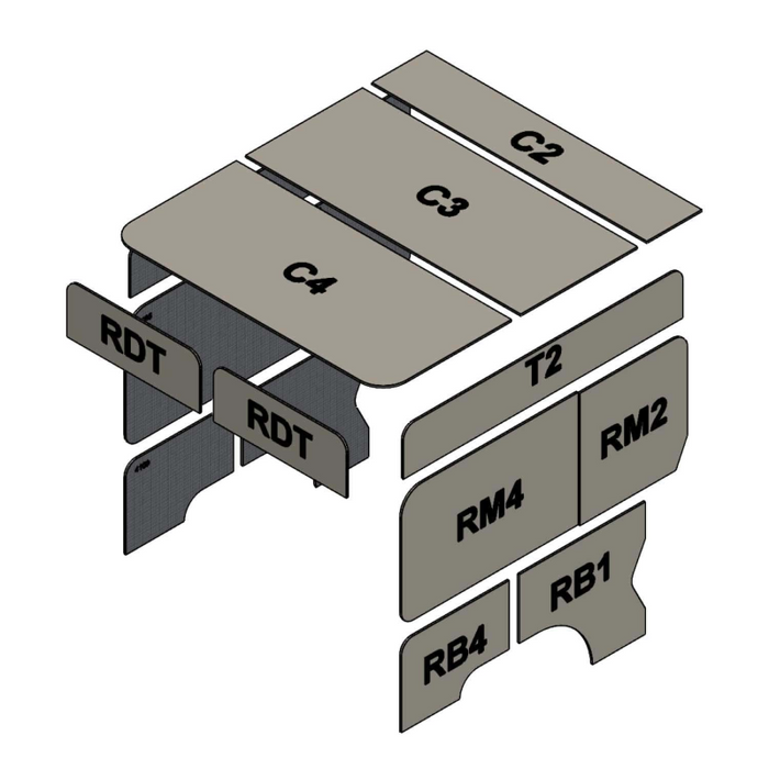 AutoPly Interior Insulation Kit for Ram ProMaster Crew High Roof 136" Wheelbase - R4 (1") Model 4136C-1